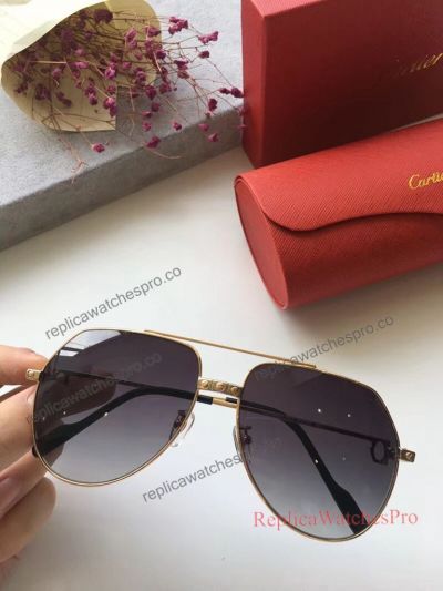 New Cartier T8200488 Gold Frame Copy Sunglasses Buy Online